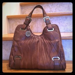 Stuart Weitzman Leather Purse, w/ Swarovski jewel